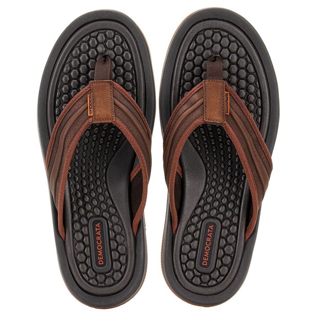 Chinelo Masculino Denim Groove Democrata 289101 CARAMELO 41