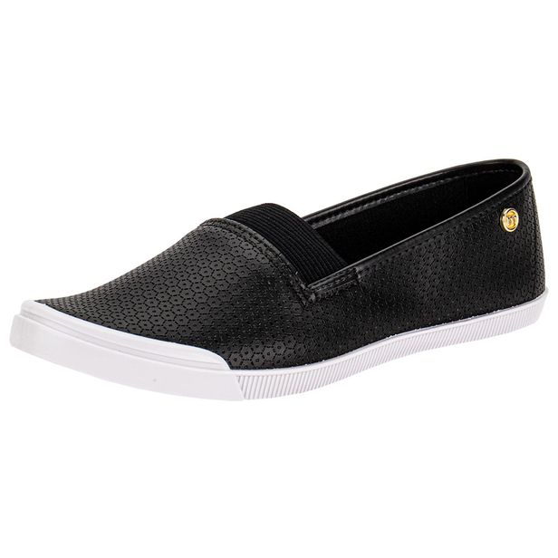 Tênis Feminino Slip On Moleca 5109791 PRETO 34