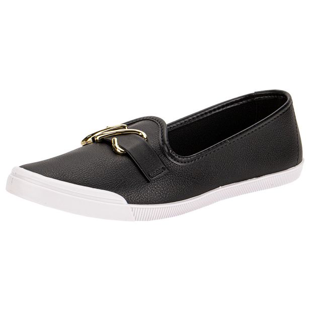 Sapatilha Feminina Flat Moleca 5109796 PRETO 34