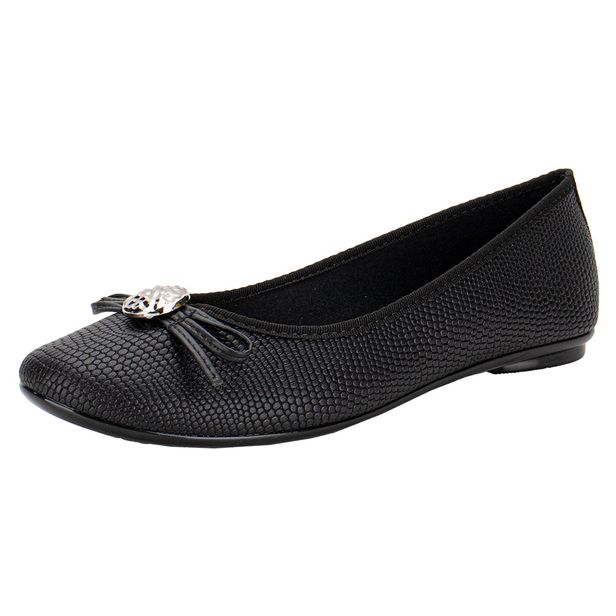 Sapatilha Feminina Flat Moleca 5726135 PRETO 34
