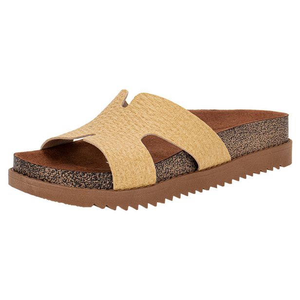 Tamanco Feminino Flat Moleca 5500100 NATURAL 34