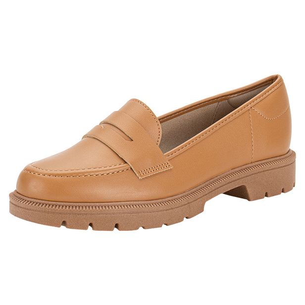 Mocassim Feminino Salto Baixo Beira Rio - 4283115 CAMEL 34