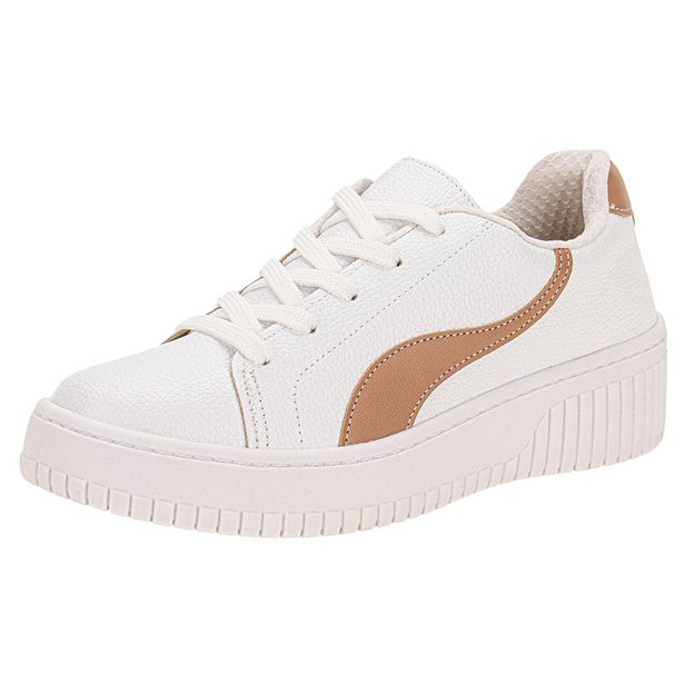 Tênis Feminino Casual Beira Rio 4316110 BRANCO/BEGE 34