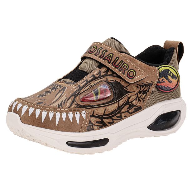 Tênis Infantil Masculino Led Minipé MP2522 BEGE 24