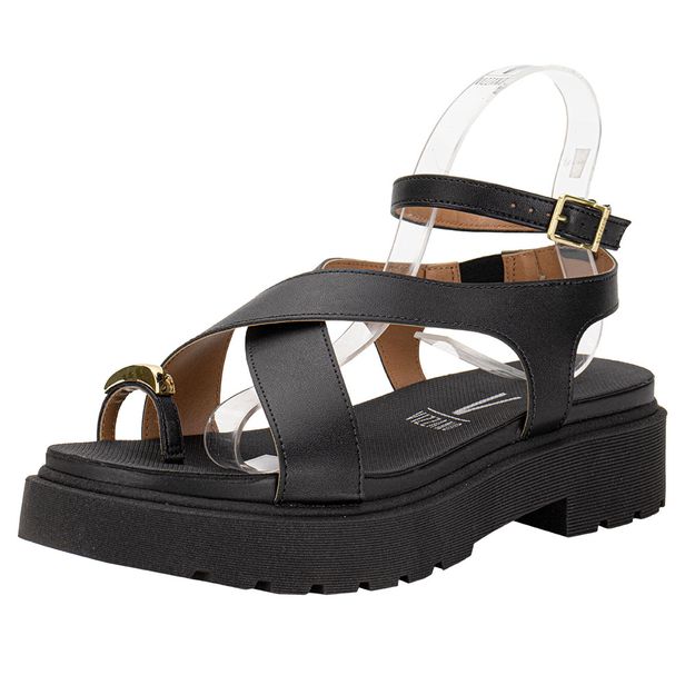 Sandália Feminina Salto Grosso Vizzano 6499122 PRETO 34