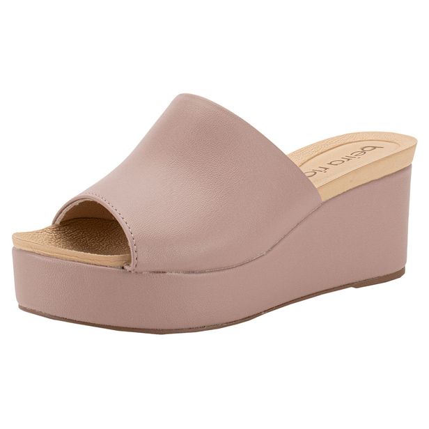 Tamanco Feminino Anabela Beira Rio 8407100 TAUPE 34