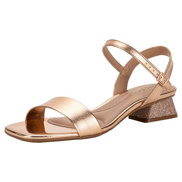 Sandália Feminina Salto Grosso Beira Rio 8540101 BRONZE 34