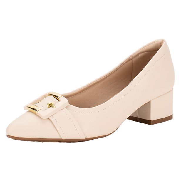 Sapato Feminino Salto Grosso Modare 7340133 NATURAL 37