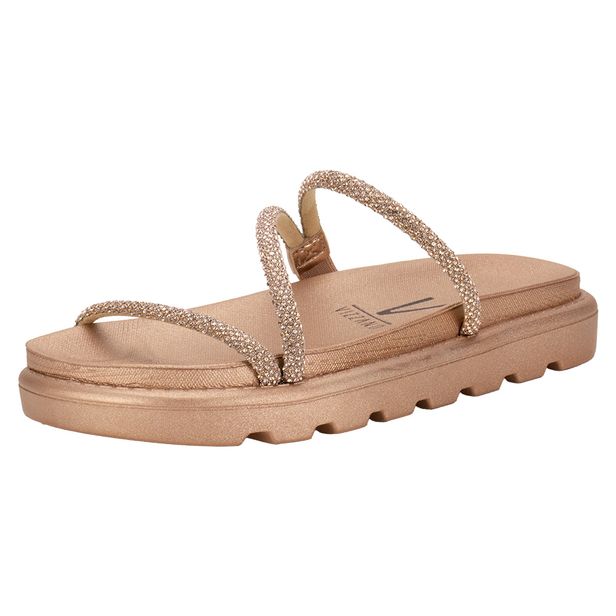 Tamanco Feminino Salto Baixo Vizzano - 6459118 OURO/ROSADO 34