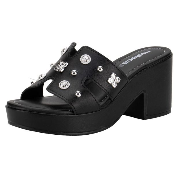 Tamanco Feminino Salto Grosso Moleca 5549105 PRETO 34
