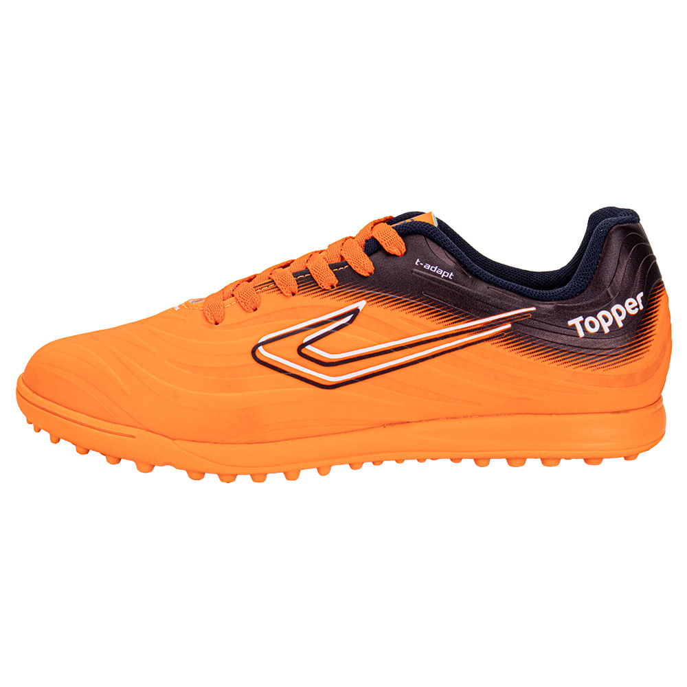 Chuteira Society Forza III Topper TP0468 LARANJA | Clovis Calçados