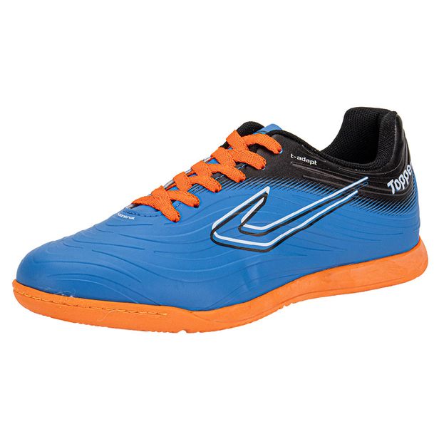 Chuteira Masculina Futsal Forza III Topper TP0467 AZUL/LARANJA 37