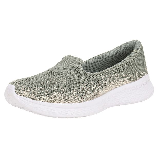 Tênis Feminino Slip On Seas Rainha RA0114 VERDE 34