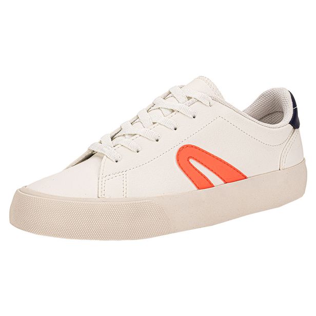 Tênis Casual York Rainha RA0243 BRANCO/LARANJA 34
