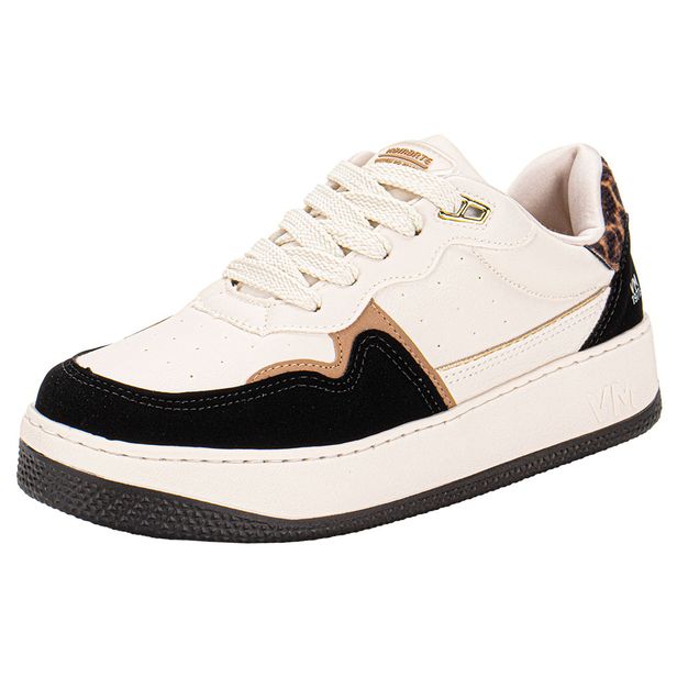 Tênis Feminino Casual Via Marte 209005 BEGE/PRETO 36