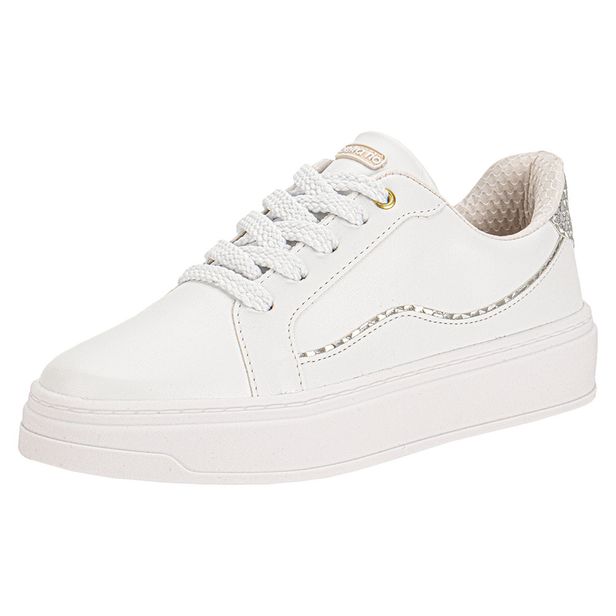 Tênis Feminino Casual Beira Rio 4305114 BRANCO/CINZA 34