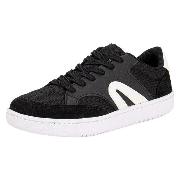 Tênis Casual Castle II Rainha RA0330 PRETO/BRANCO 39