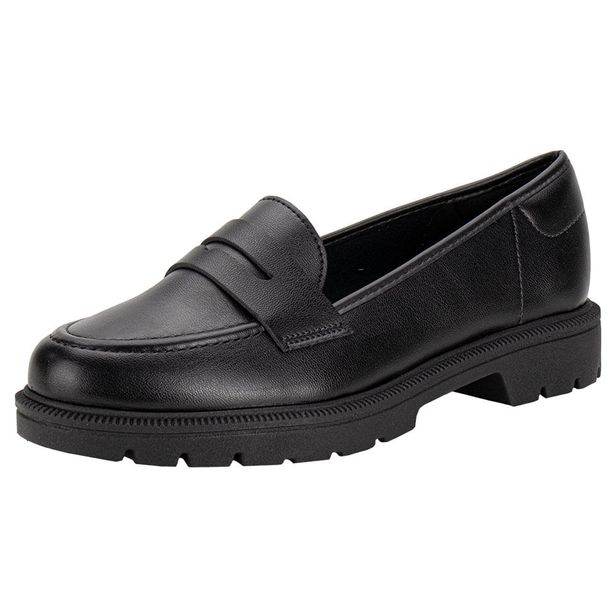 Mocassim Feminino Salto Baixo Beira Rio - 4283115 PRETO 35