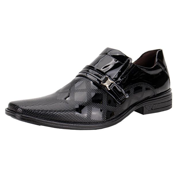 Sapato Masculino Social Bkarellus TR97 VERNIZ/PRETO 01 38