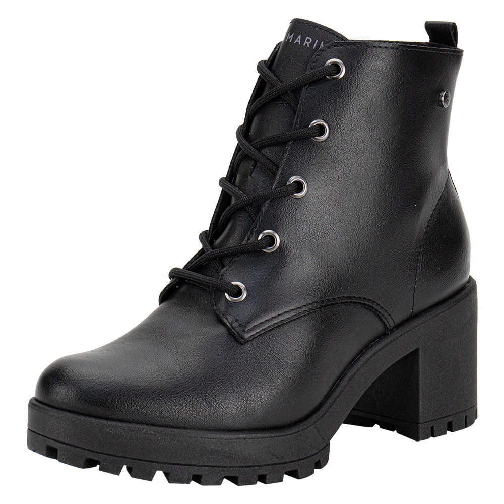 Bota Feminina Coturno Ramarim 2456121 PRETO cloviscalcados