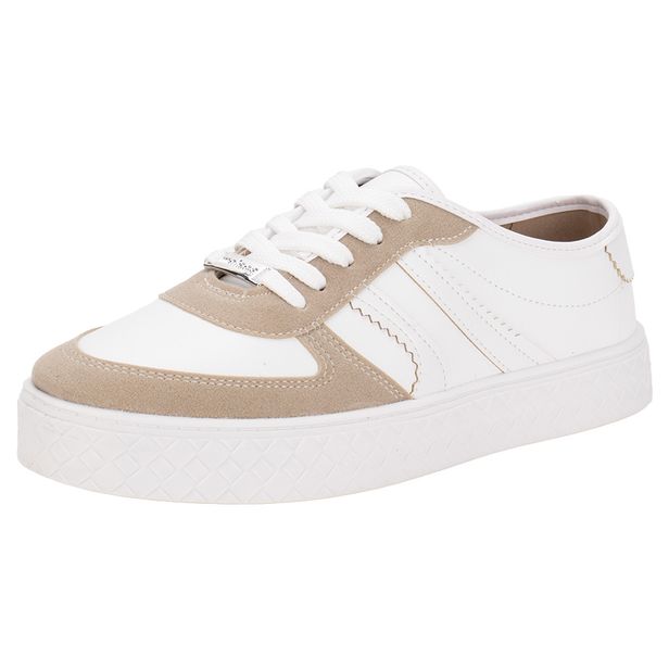 Tênis Feminino Casual Moleca 5712330 BRANCO/BEGE 34