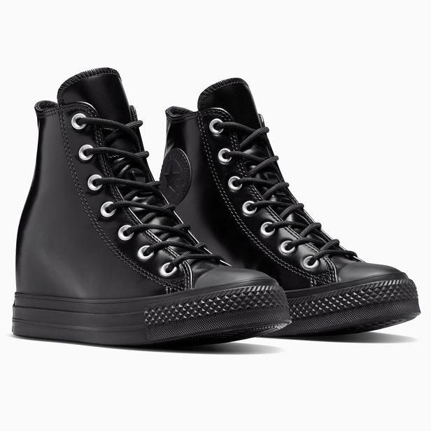 Tênis Chuck Taylor All Star Wedge Platform Leather Converse A12827C PRETO 37