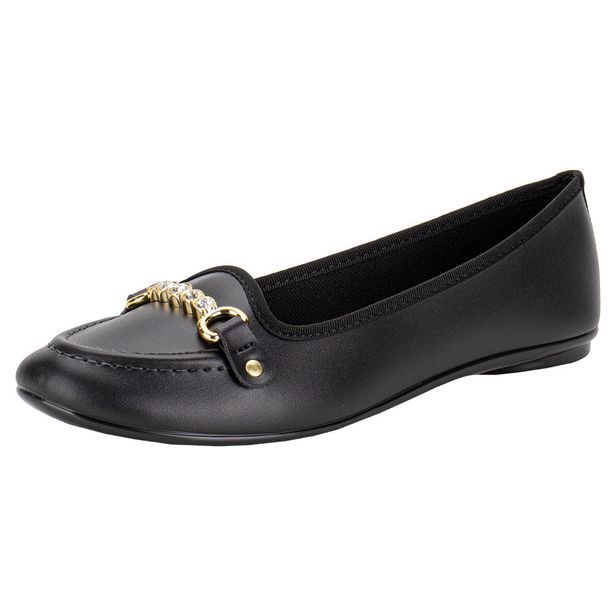 Sapatilha Feminina Flat Moleca 5726136 PRETO 34