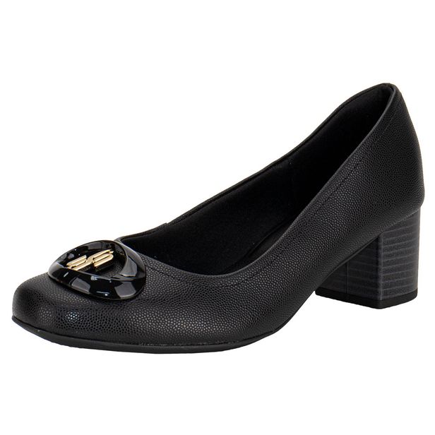 Sapato Feminino Salto Grosso Usaflex MA0802 PRETO 34