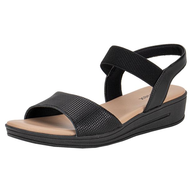 Sandália Feminina Anabela Usaflex MM0701 PRETO 34