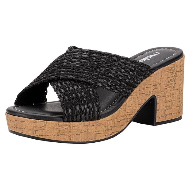 Tamanco Feminino Salto Grosso Moleca 5549104 PRETO 34