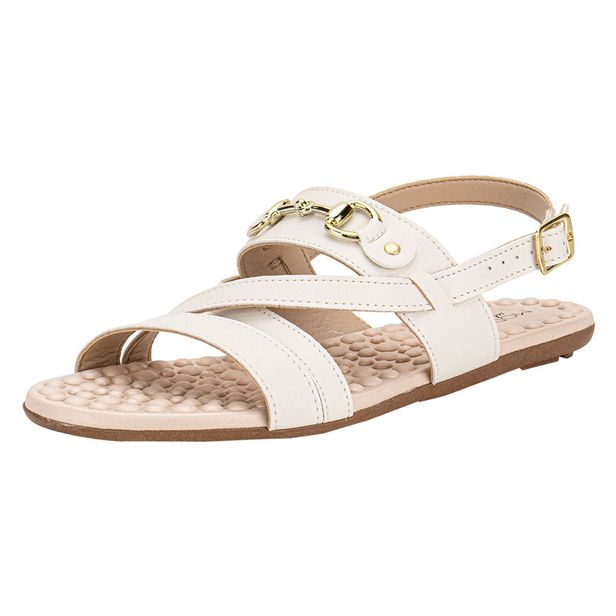 Sandália Feminina Flat Modare 7163132 MARFIM 34
