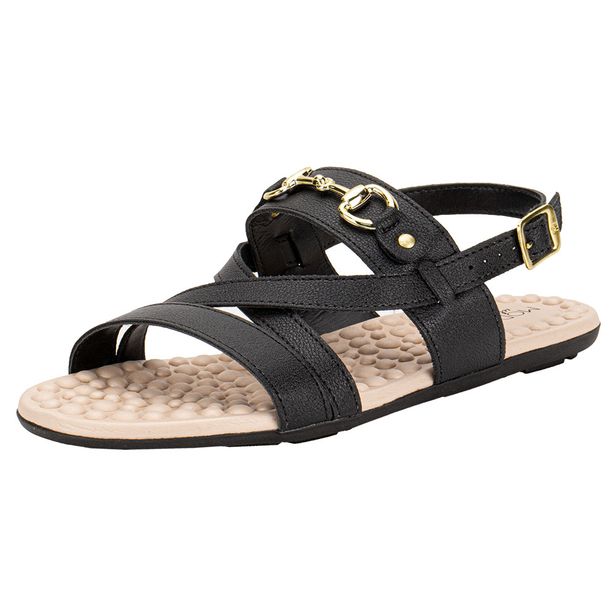 Sandália Feminina Flat Modare 7163132 PRETO 34