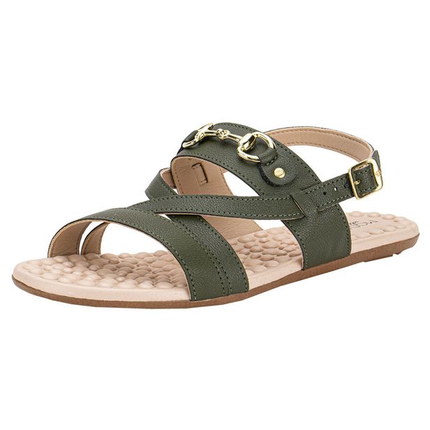 Sandália Feminina Flat Modare 7163132 OLIVA 34