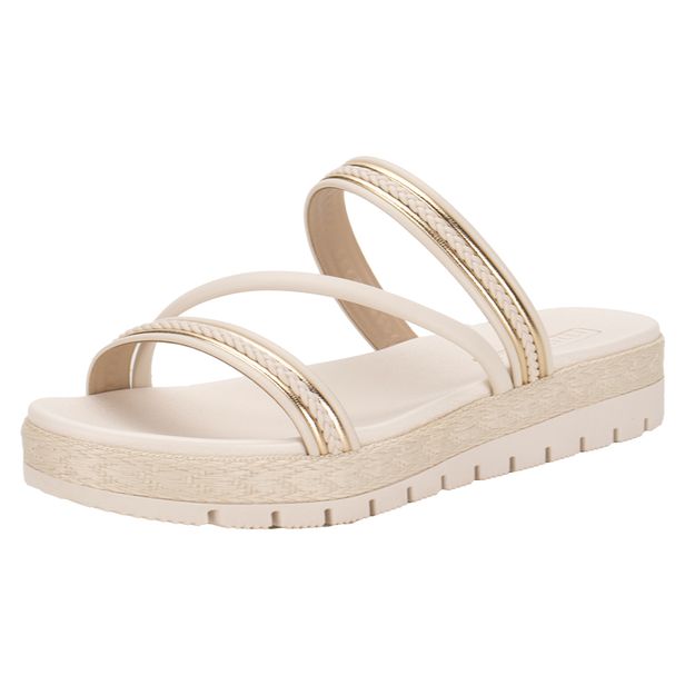 Tamanco Feminino Flat Moleca 5539105 MARFIM 34