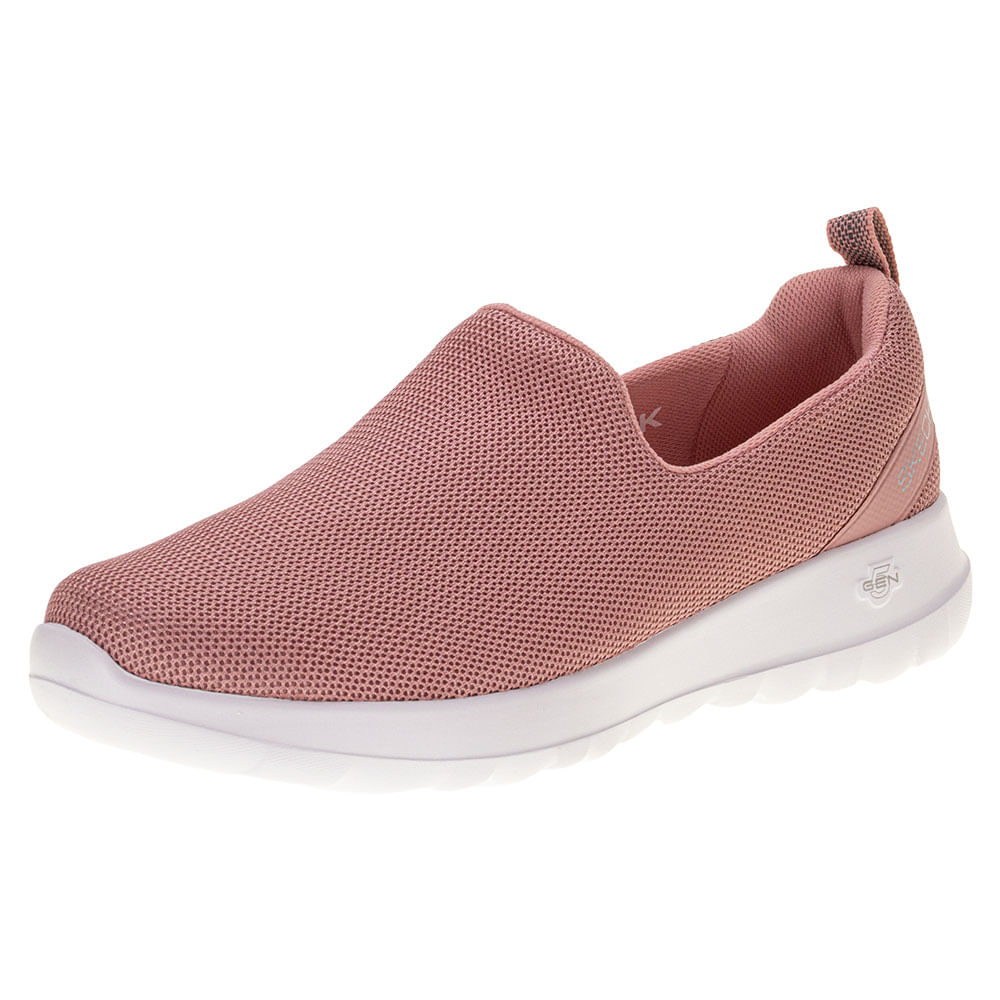 Tênis Feminino Slip Go Walk Joy Skechers 896252 ROSA cloviscalcados