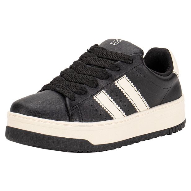 Tênis Feminino Casual Ramarim 2599201 PRETO/BEGE 35