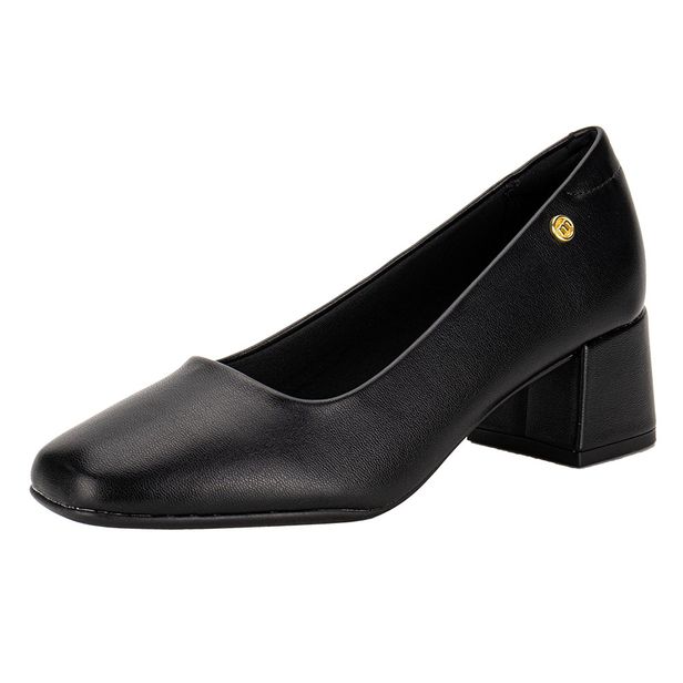 Sapato Feminino Salto Grosso Moleca 5822100 PRETO 34