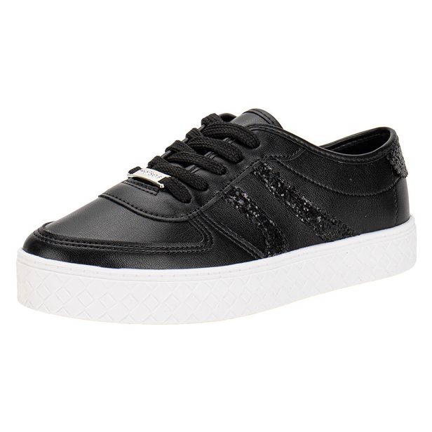 Tênis Feminino Casual Moleca 5712330 PRETO 33