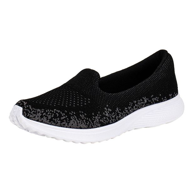 Tênis Feminino Slip On Seas Rainha RA0114 PRETO/CINZA 37