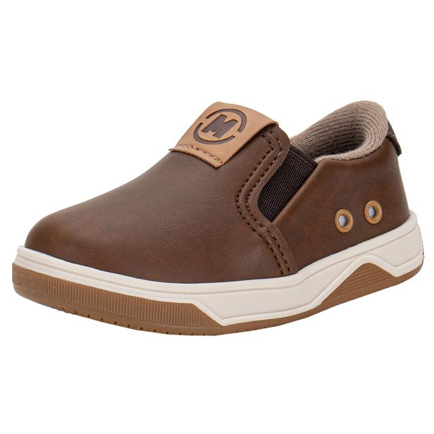 Tênis Infantil Masculino Baby Slip On Molekinho 2623100 CASTANHO 19