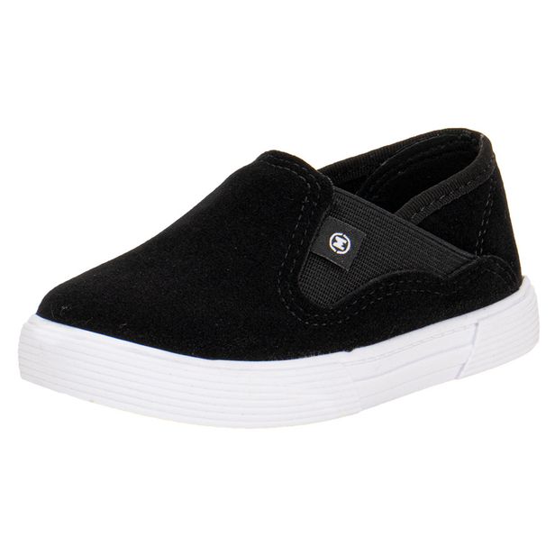 Tênis Infantil Masculino Slip On Molekinho 2136172 PRETO/CAMURÇA 21