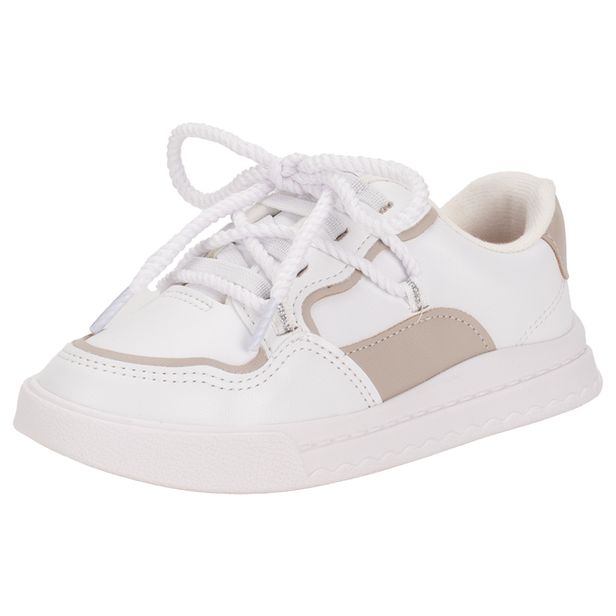 Tênis Infantil Feminino Molekinha 2575112 BRANCO/CINZA 27