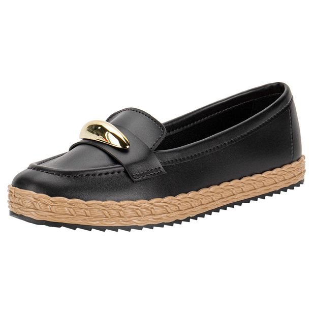 Mocassim Feminino Moleca 5696335 PRETO 34
