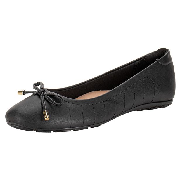 Sapatilha Feminina Flat Moleca 5800102 PRETO 34