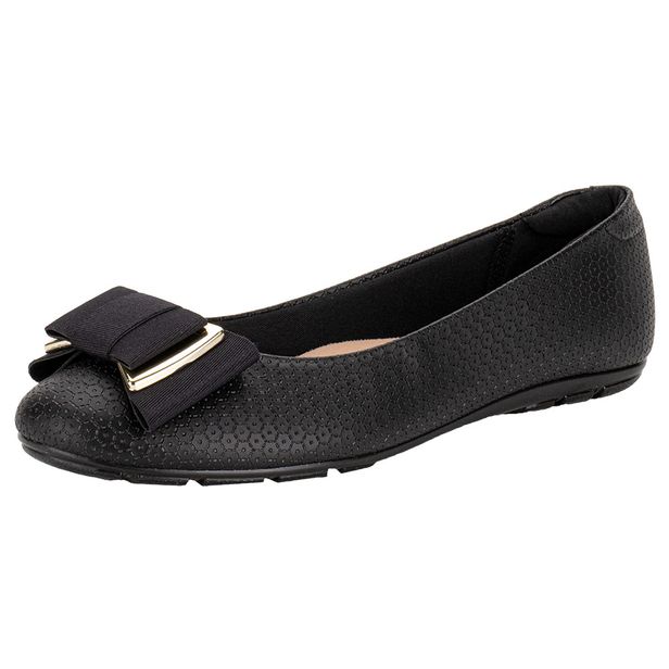 Sapatilha Feminina Flat Moleca 5800103 PRETO 34