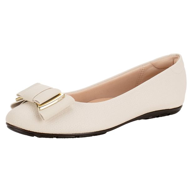 Sapatilha Feminina Flat Moleca 5800103 MARFIM 35
