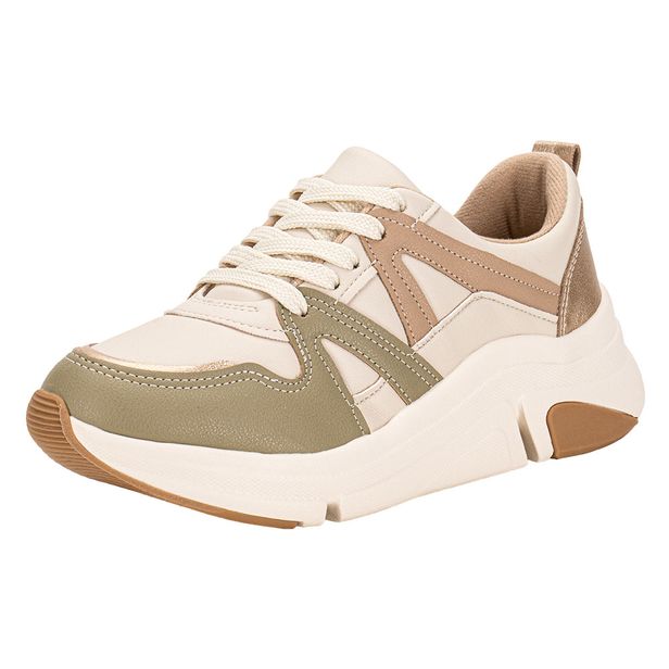 Tênis Feminino Modare 7401102 BEGE/VERDE 34