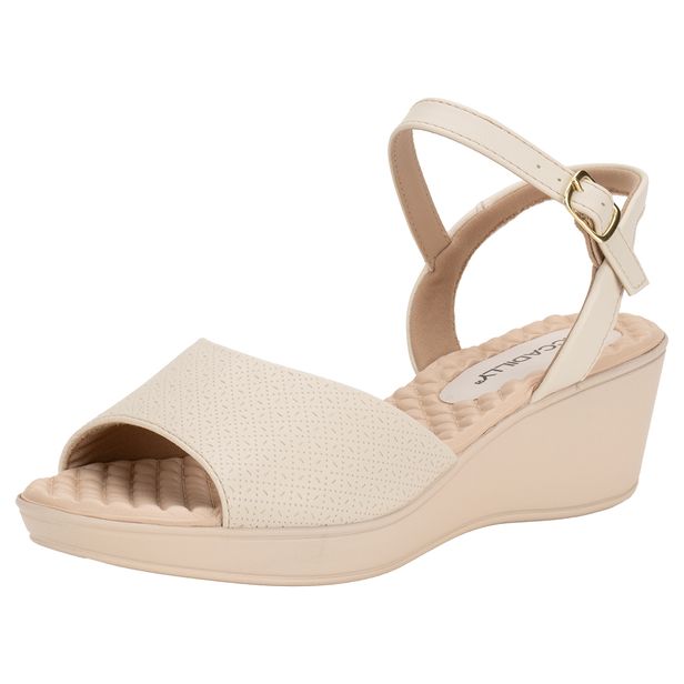 Sandália Feminina Anabela Piccadilly 540371 MARFIM 35