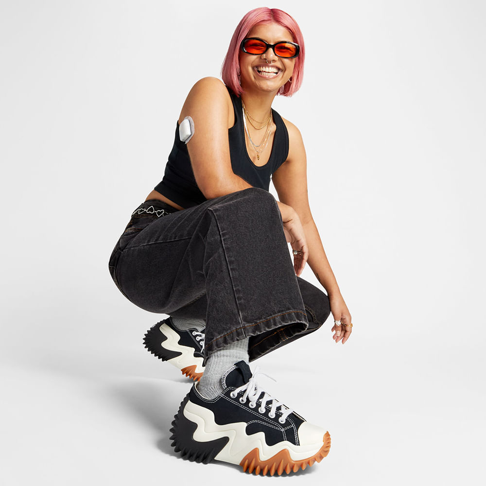 Tênis Run Star Motion OX Converse 172895C PRETO/BRANCO