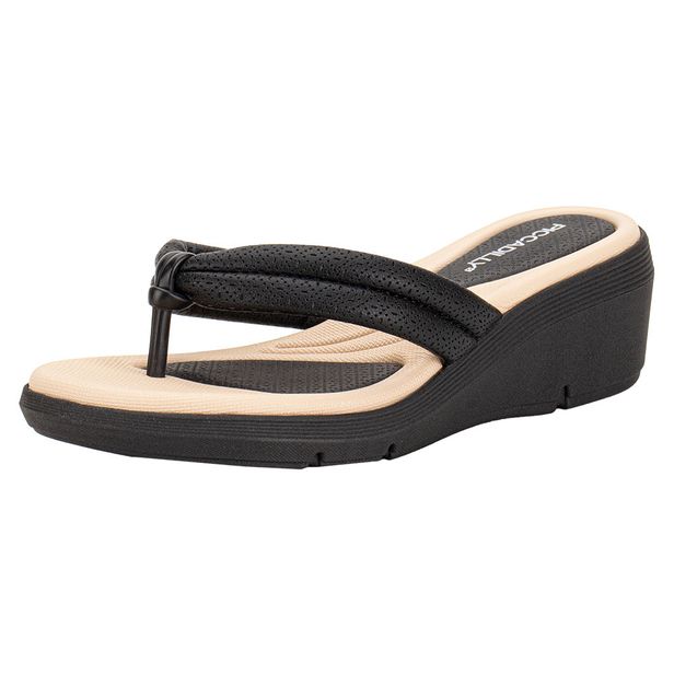 Tamanco Feminino Anabela Piccadilly 540356 PRETO/BEGE 34